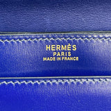 エルメス HERMES ピアノ 〇X刻 ブルー GD金具 ボックスカーフ レディース ハンドバッグ