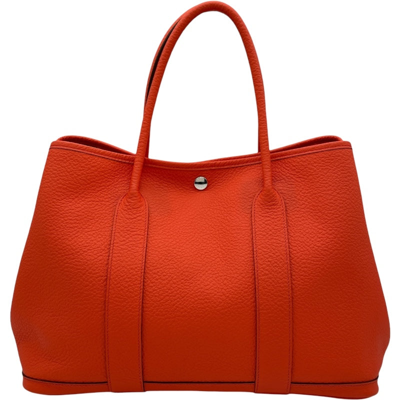 エルメス HERMES ガーデンパーティPM X刻 オレンジポピー SV金具