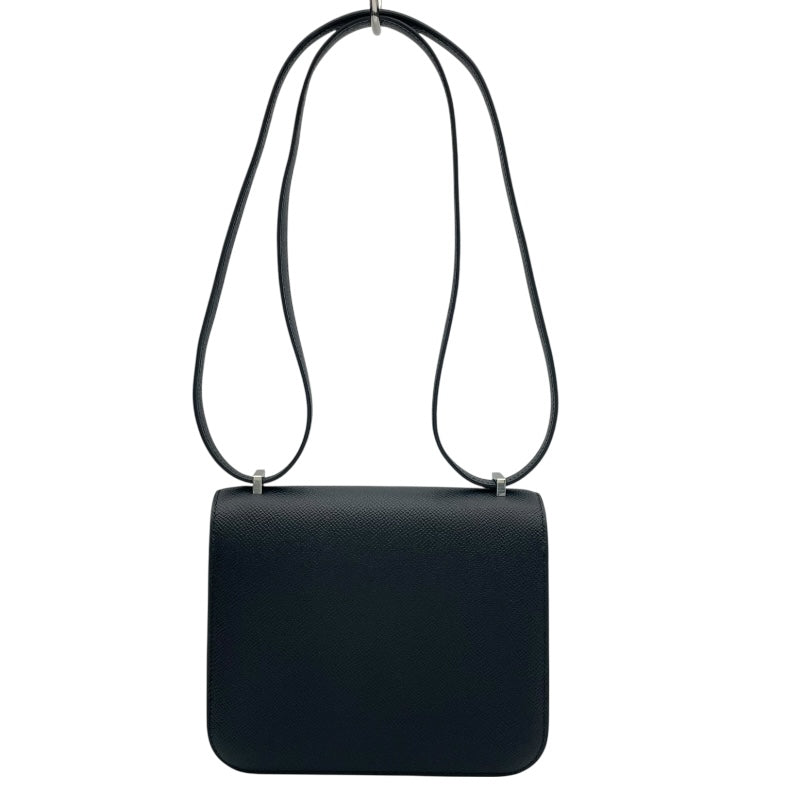 HERMES(エルメス) ショルダーバッグ - 黒 エルメス HERMES コンスタンス3ミニ W刻 ブラック SV金具 エプソン