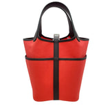 エルメス HERMES ピコタンロックPM カーゴ B刻 ルージュセリエxローズテキサス SV金具 トワルゴエラン/スイフト レディース ハンドバッグ