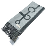 エルメス HERMES マフラーモール フランネルグレー カシミヤ レディース マフラー