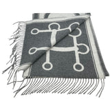 エルメス HERMES マフラーモール フランネルグレー カシミヤ レディース マフラー