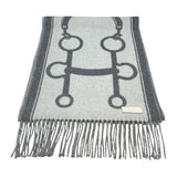 エルメス HERMES マフラーモール フランネルグレー カシミヤ レディース マフラー