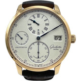 グラスフュッテ・オリジナル GLASHUTTE ORIGINAL セネタ クロノメーター レギュレーター 1-58-04-05-50 アイボリー K18PG 手巻き メンズ 腕時計