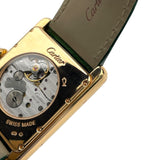 カルティエ Cartier タンクルイカルティエマニュアルデイト W1560002 ブラウン K18PG 手巻き メンズ 腕時計