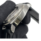 パネライ PANERAI ルミノール サブマーシブル PAM00024 ブラック SS/ラバーベルト（社外品） 自動巻き メンズ 腕時計