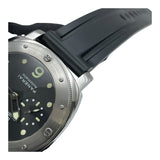 パネライ PANERAI ルミノール サブマーシブル PAM00024 ブラック SS/ラバーベルト（社外品） 自動巻き メンズ 腕時計