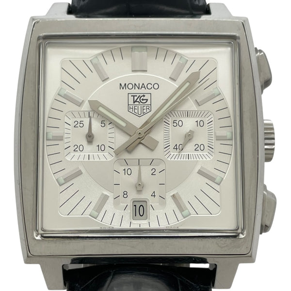 タグ・ホイヤー TAG HEUER モナコ クロノグラフ CW2112 ホワイト SS
