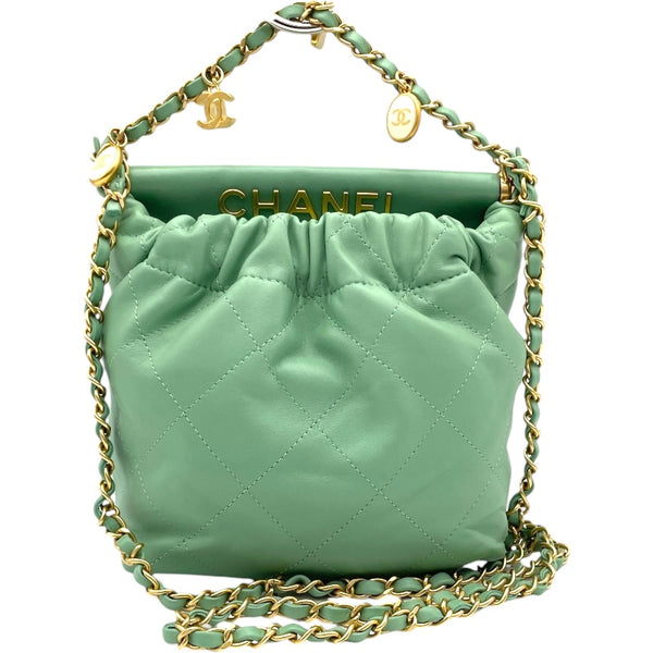 シャネル CHANEL マトラッセ チェーンショルダー AS3793 ミント