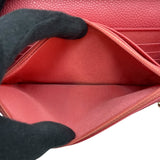 シャネル CHANEL マトラッセ チェーンウォレット A33814 25番台 ピンク GD金具 キャビアスキン レディース ウォレットチェーン