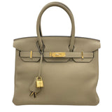 エルメス HERMES バーキン30 X刻 トレンチ GD金具 トゴ レディース ハンドバッグ