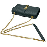 サンローラン SAINT LAURENT カサンドラチェーンショルダー 600195 グリーン GD金具 キャビア レディース ショルダーバッグ