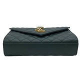 サンローラン SAINT LAURENT カサンドラチェーンショルダー 600195 グリーン GD金具 キャビア レディース ショルダーバッグ