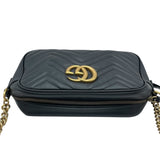 グッチ GUCCI GGマーモント ショルダーバッグ 447632 ブラック GD金具 レザー レディース ショルダーバッグ