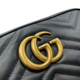 グッチ GUCCI GGマーモント ショルダーバッグ 447632 ブラック GD金具 レザー レディース ショルダーバッグ