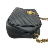 グッチ GUCCI GGマーモント ショルダーバッグ 447632 ブラック GD金具 レザー レディース ショルダーバッグ