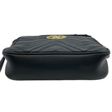 グッチ GUCCI GGマーモント ショルダーバッグ 447632 ブラック GD金具 レザー レディース ショルダーバッグ