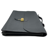 エルメス HERMES サックデペッシュ41 〇V刻 ブラック GD金具 トゴ メンズ ビジネスバッグ