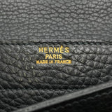 エルメス HERMES サックデペッシュ41 〇V刻 ブラック GD金具 トゴ メンズ ビジネスバッグ