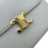 セリーヌ CELINE クラシック トリオンフ ショルダーバッグ 187363 ホワイト GD金具 シャイニーカーフ レディース ショルダーバッグ