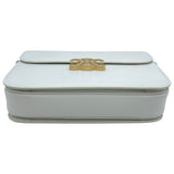 セリーヌ CELINE クラシック トリオンフ ショルダーバッグ 187363 ホワイト GD金具 シャイニーカーフ レディース ショルダーバッグ