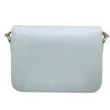 セリーヌ CELINE クラシック トリオンフ ショルダーバッグ 187363 ホワイト GD金具 シャイニーカーフ レディース ショルダーバッグ