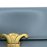 セリーヌ CELINE ティーン トリオンフ バッグ 188423 アイスブルー GD金具 シャイニーカーフスキン レディース ショルダーバッグ