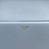 セリーヌ CELINE ティーン トリオンフ バッグ 188423 アイスブルー GD金具 シャイニーカーフスキン レディース ショルダーバッグ