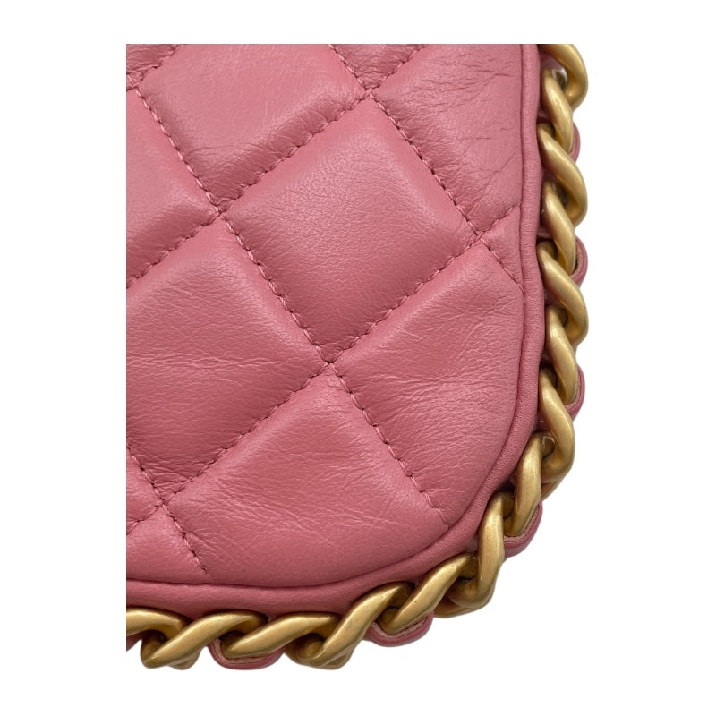 シャネル CHANEL マトラッセショルダー ピンク GD金具 ラム レディース ショルダーバッグ シャネル CHANEL マトラッセショルダー ピンク GD金具 ラム レディース