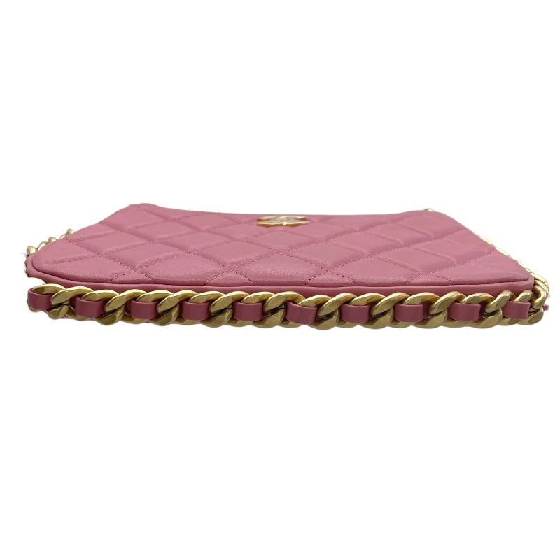 シャネル CHANEL マトラッセショルダー ピンク GD金具 ラム レディース ショルダーバッグ シャネル CHANEL マトラッセショルダー ピンク GD金具 ラム レディース