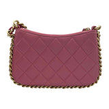 シャネル CHANEL マトラッセショルダー ピンク GD金具 ラム レディース ショルダーバッグ