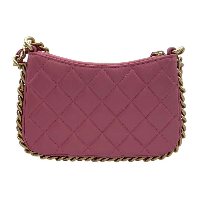 シャネル CHANEL マトラッセショルダー ピンク GD金具 ラム レディース ショルダーバッグ シャネル CHANEL マトラッセショルダー ピンク GD金具 ラム レディース