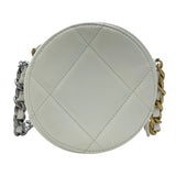 シャネル CHANEL CHANEL19 ラウンドショルダー AP0945 30番台 ホワイト SVxGD金具 ラム レディース ショルダーバッグ