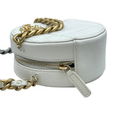 シャネル CHANEL CHANEL19 ラウンドショルダー AP0945 30番台 ホワイト SVxGD金具 ラム レディース ショルダーバッグ