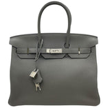 エルメス HERMES バーキン35 U刻 エタン SV金具 トゴ レディース ハンドバッグ