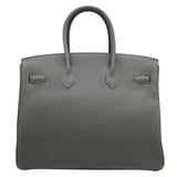 エルメス HERMES バーキン35 U刻 エタン SV金具 トゴ レディース ハンドバッグ