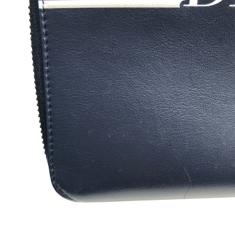ディオールオム DIOR HOMME ロゴ ショルダーバッグ ネイビー レザー