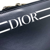ディオールオム DIOR HOMME ロゴ ショルダーバッグ ネイビー レザー メンズ ショルダーバッグ