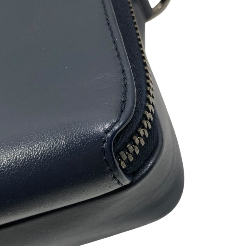 ディオールオム DIOR HOMME ロゴ ショルダーバッグ ネイビー レザー
