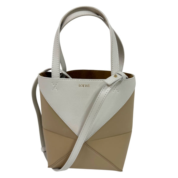 ロエベ LOEWE パズルフォルドトートミニ アイボリー カーフ レディース ショルダーバッグ ロエベ LOEWE パズルフォルドトートミニ アイボリー カーフ レディース