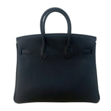 エルメス HERMES バーキン25 K刻 ブラック SV金具 トゴ レディース ハンドバッグ