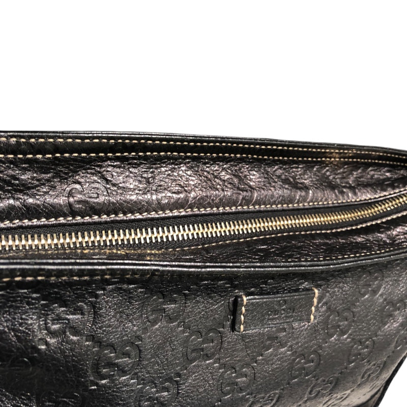 グッチ GUCCI グッチシマショルダー 201446 ブラック  レザー ユニセックス ショルダーバッグ グッチ GUCCI グッチシマショルダー 201446 ブラック レザー ユニ