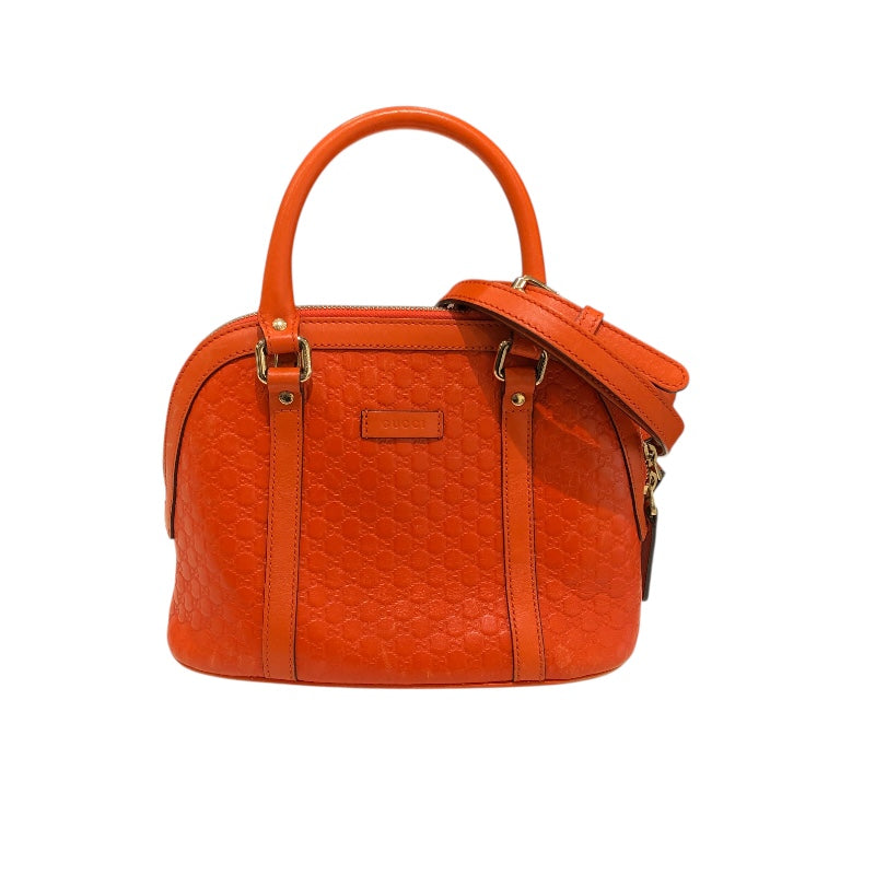 グッチ GUCCI グッチシマハンドバッグ 449654 オレンジ レザー  