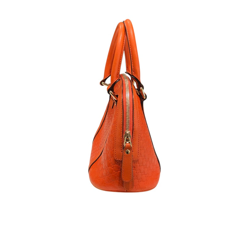 グッチ GUCCI グッチシマハンドバッグ 449654 オレンジ レザー  