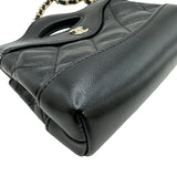 シャネル CHANEL CHANEL31 チェーンクラッチ AP3875 ブラック ゴールド金具 シャイニーラムスキン レディース ショルダーバッグ