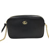 グッチ GUCCI GGマーモント ミニカメラバッグ 772759 ブラック ゴールド金具 レザー レディース ショルダーバッグ
