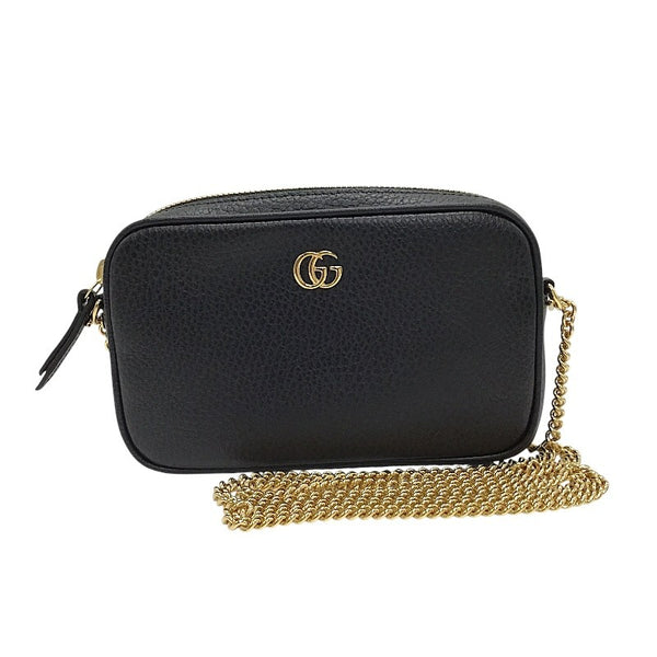 グッチ GUCCI GGマーモント ミニカメラバッグ 772759 ブラック
