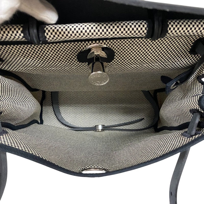 エルメス HERMES エールバッグジップアドPM Z刻 ブラック×ホワイト