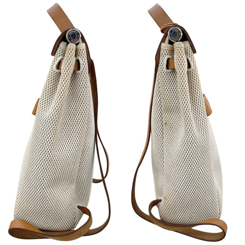 エルメス HERMES エールバッグアドPM □H刻 ベージュ・ゴールド SV金具