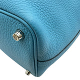 エルメス HERMES ピコタンロックPM Z刻印 ブルーノール シルバー金具 トリヨン レディース ハンドバッグ